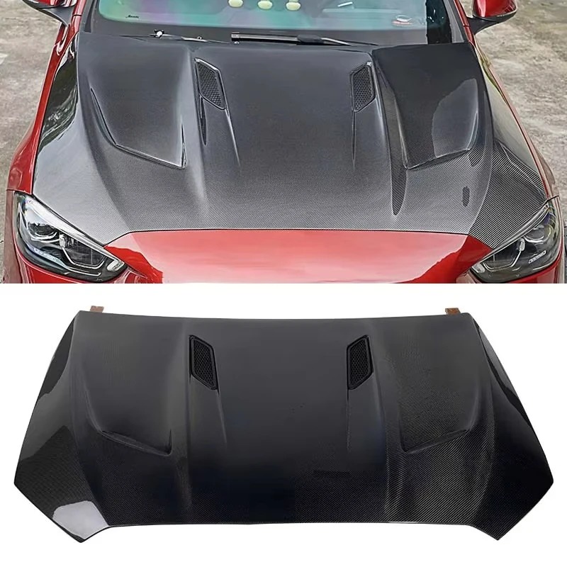 C-Class W206 New Carbon Fiber Hood with Included Screws Modified Engine Hood for C-Class